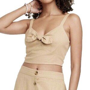 *NEW* Universal Thread Smock Back Tie-Front Crop Tank Top